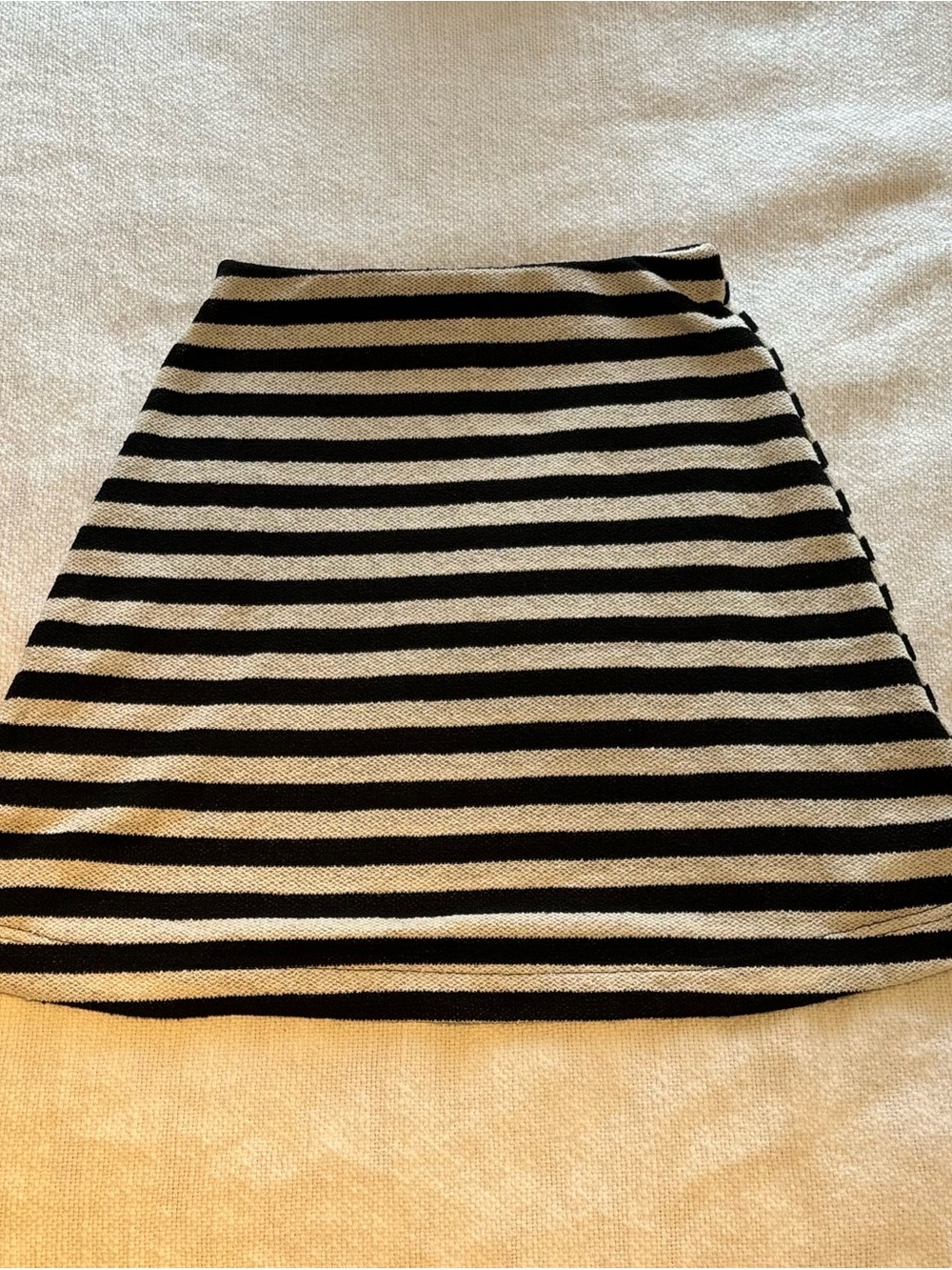 Black and White Striped Crochet Women’s Skirt
